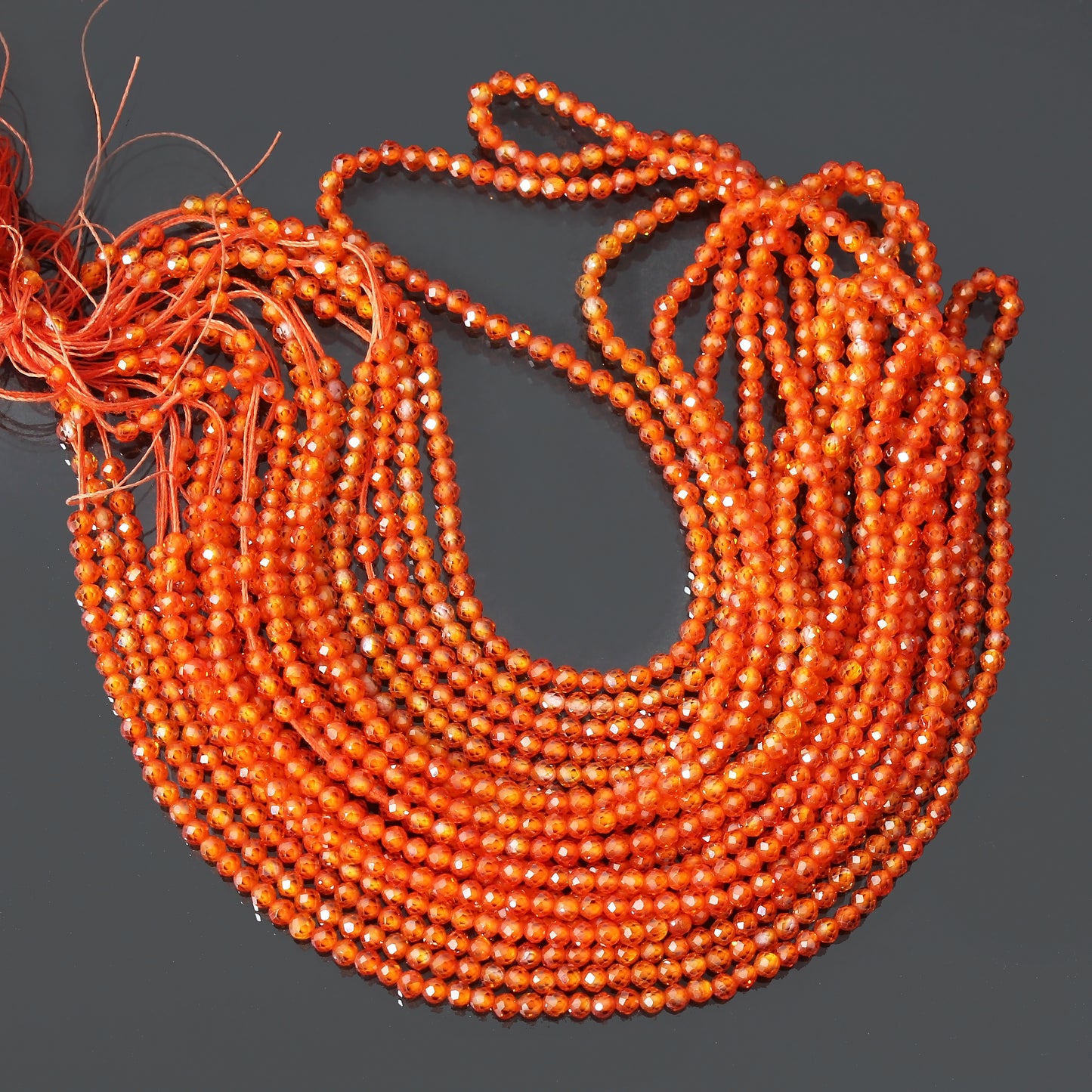 Natural Orange Cubic Zircon Gemstone Beads Strand – Energize Your Jewelry Creations