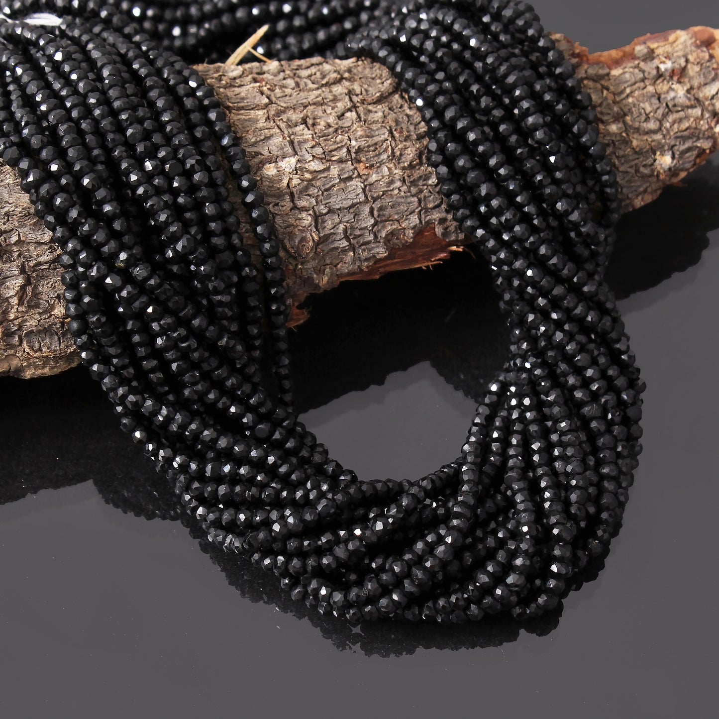 Natural Black Tourmaline Gemstone Beads Strand – Empower Your Jewelry Designs