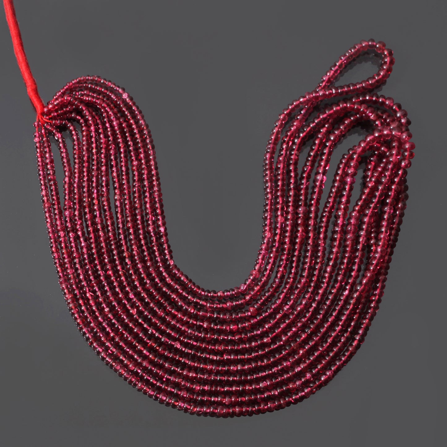 Natural Red Spinel Gemstone Beads Strand 2.5-4mm – Elevate Your Jewelry Designs