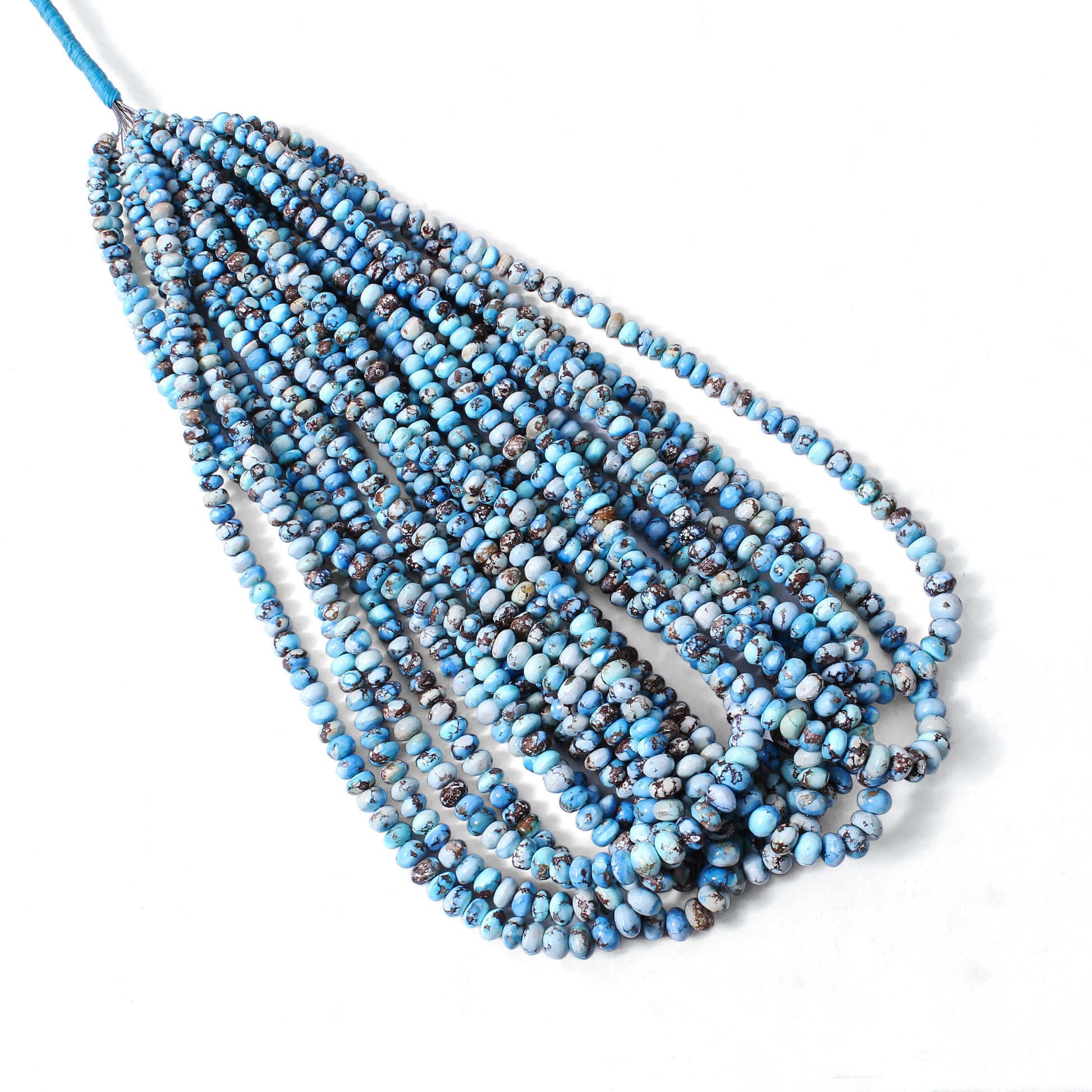 Genuine Golden Hills Turquoise heishi beads natural matrix