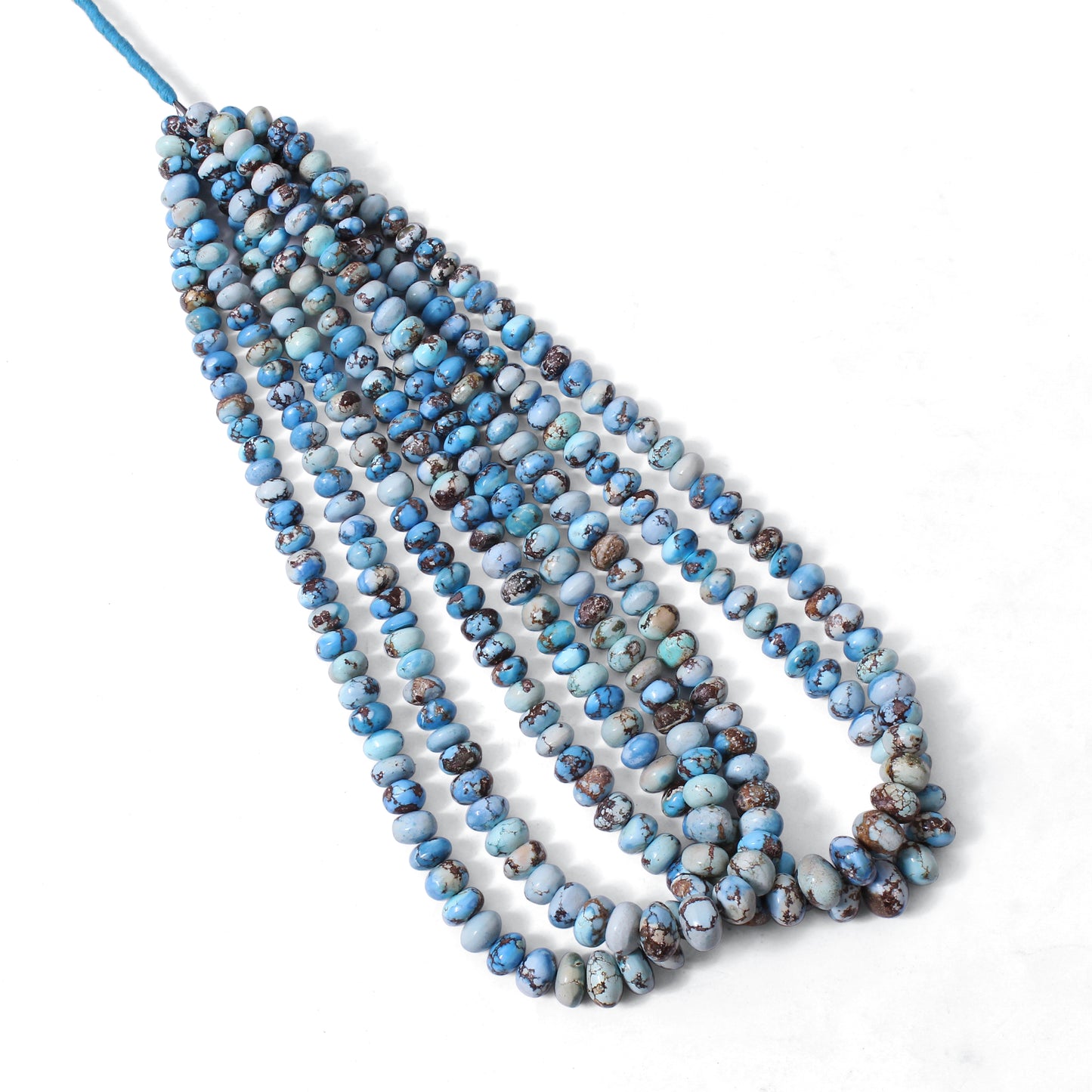 High polish Golden Hills Turquoise beads strand