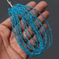 Blue Herkimer Diamond Uncut Chips Beads 2x3 mm – Natural Quartz Raw Chip Strand for Jewelry Making & Healing Designs