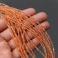 Orange Herkimer Diamond Uncut Chips Beads 2x3 mm – Natural Sparkling Rough Gemstone Strands for Jewelry Making