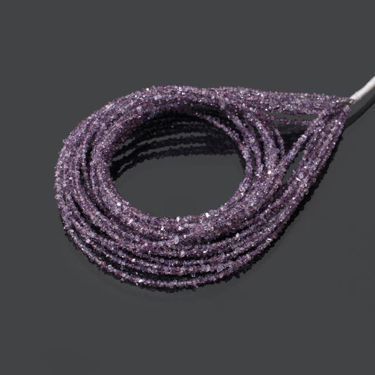 Natural Purple Herkimer Diamond Uncut Chips Beads 2x3 mm – Sparkling Raw Gemstone Strands for Jewelry Making