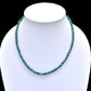 Turquoise Faceted Beads Twisted Necklace | Beaded Necklace with Silver Clasp | Gemsrush