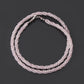 Natural Rose Quartz Twisted Beaded Necklace