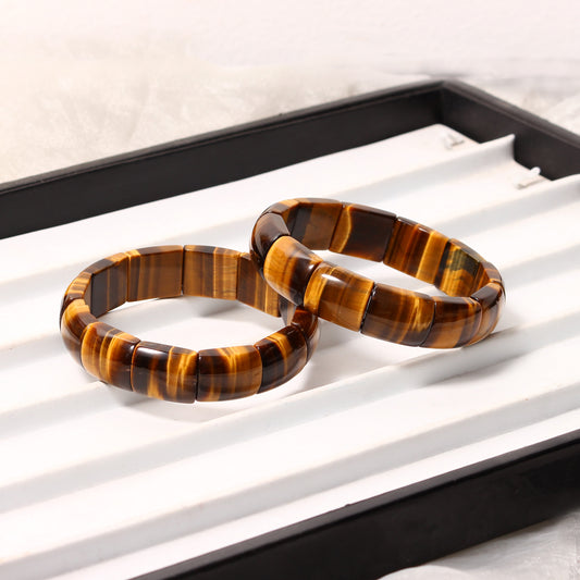 Natural Tiger Eye Stretchable Bracelet - The Ultimate Must-Have Jewelry Essential!