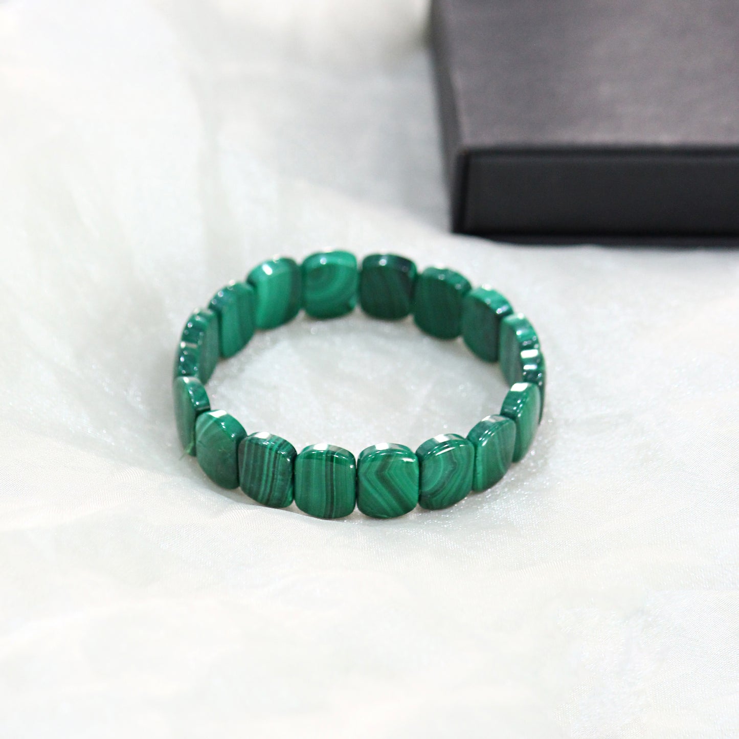 Natural Malachite Rectangle Bracelet - High Quality Gemstone Jewelry for every Occasion