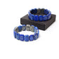 Natural Lapis Lazuli Smooth Stretch Bracelet for Men and Women