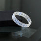 Natural Blue Flash Rainbow Moonstone Stretchable Bracelet 7 Inch