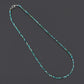 Natural Turquoise Faceted Round 3mm Beaded Necklace - Every Occasion Jewelry