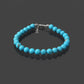 Tranquil Splendor: Turquoise Smooth Round 7mm Bracelet with Lobster Lock