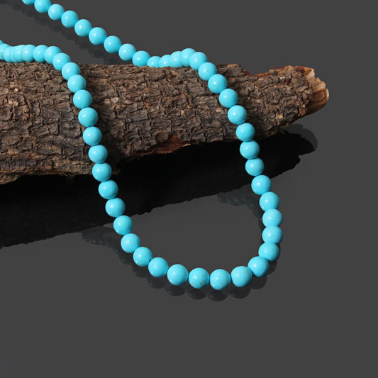 Charm: Turquoise Smooth Round Necklace