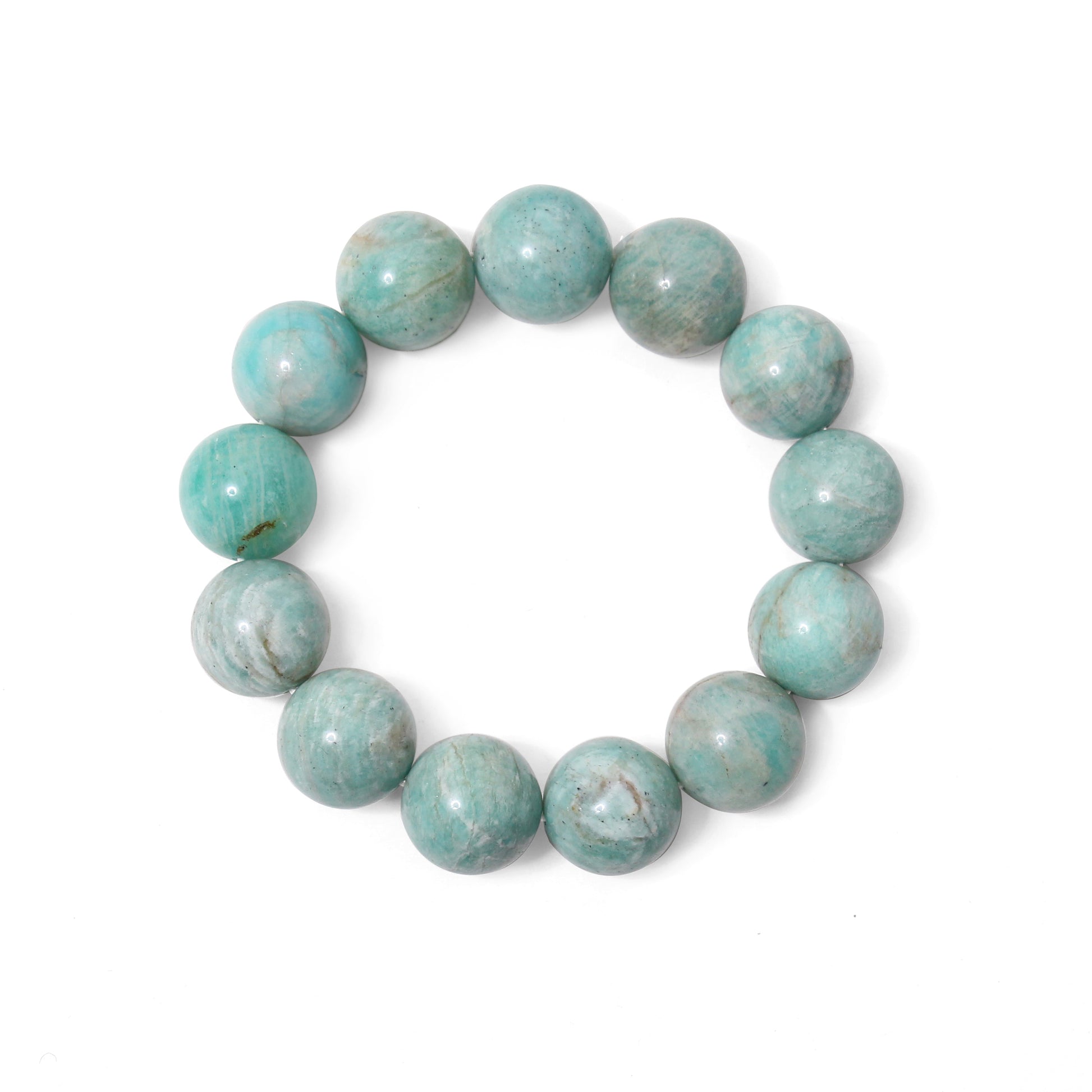 Round Amazonite beaded bracelet