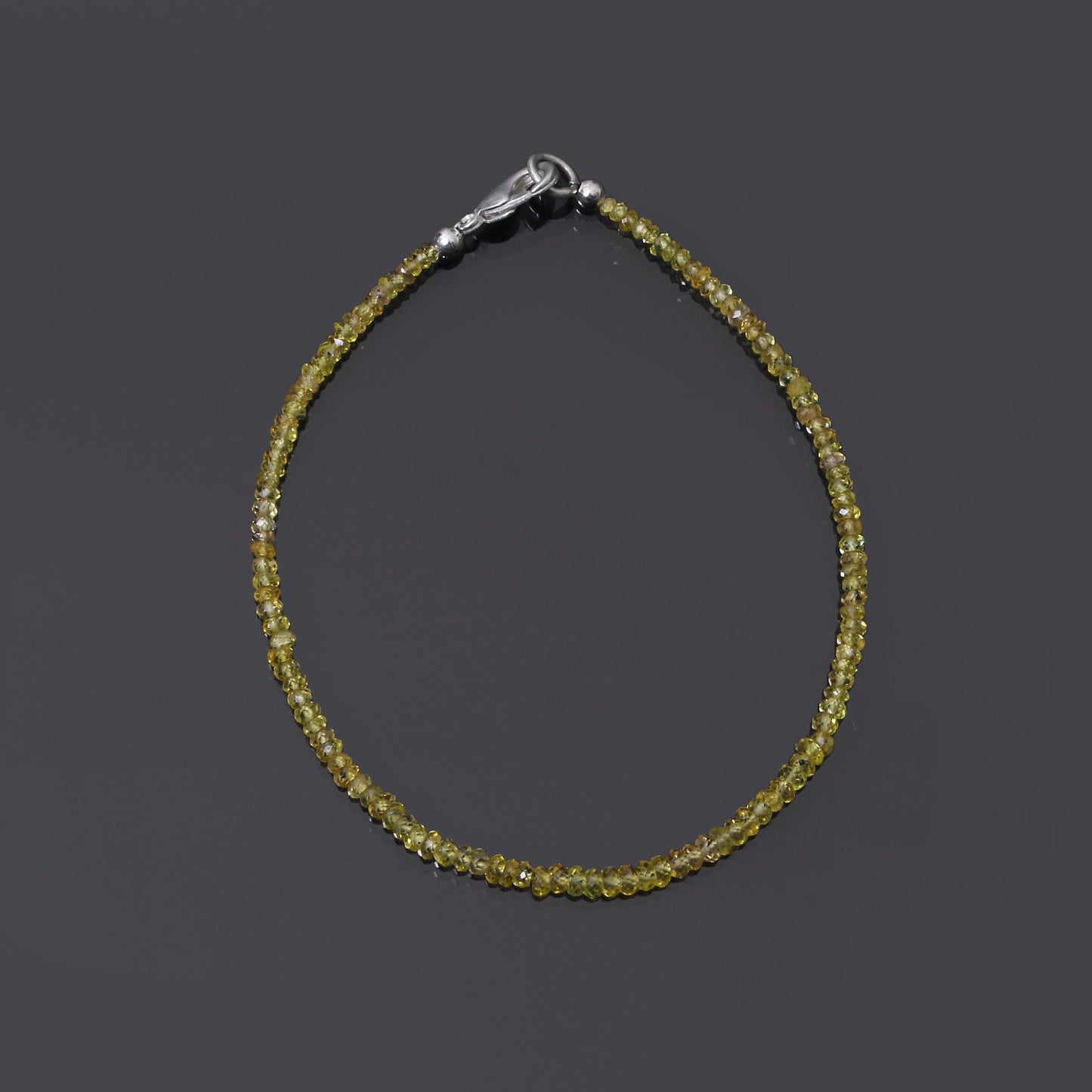 Natural Yellow Sapphire (Pukhraj) Faceted Bead Bracelet | Handmade Jupiter Healing Gemstone Jewelry