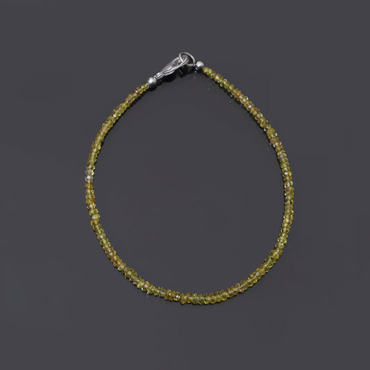 Natural Yellow Sapphire (Pukhraj) Faceted Bead Bracelet | Handmade Jupiter Healing Gemstone Jewelry