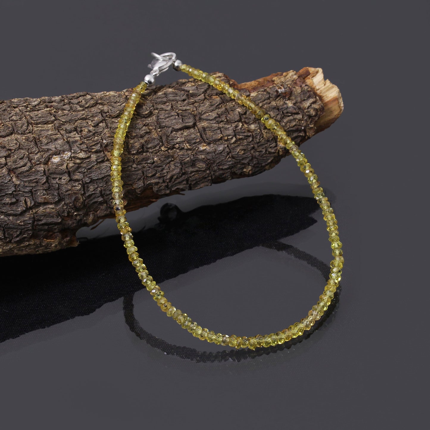 Natural Yellow Sapphire (Pukhraj) Faceted Bead Bracelet | Handmade Jupiter Healing Gemstone Jewelry