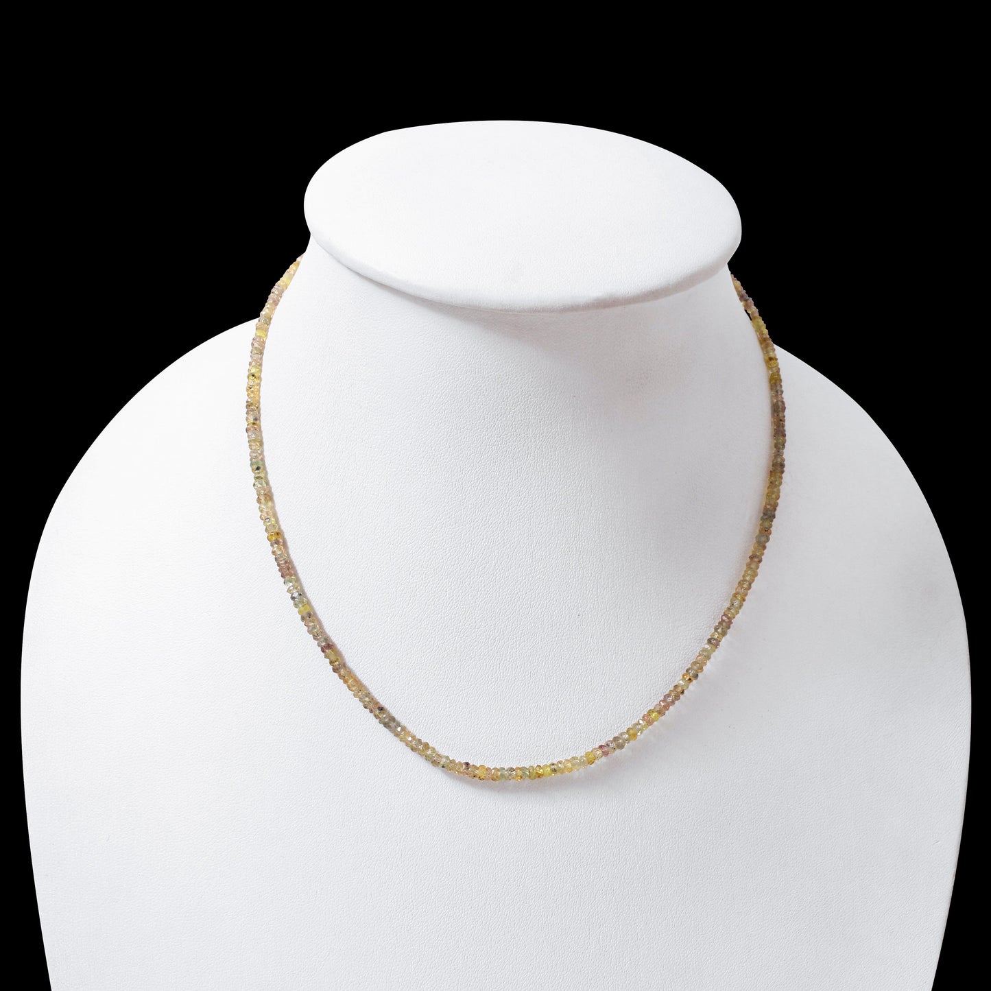 Natural Multi Color Sapphire Faceted Bead Necklace | Handmade Healing Gemstone Jewelry