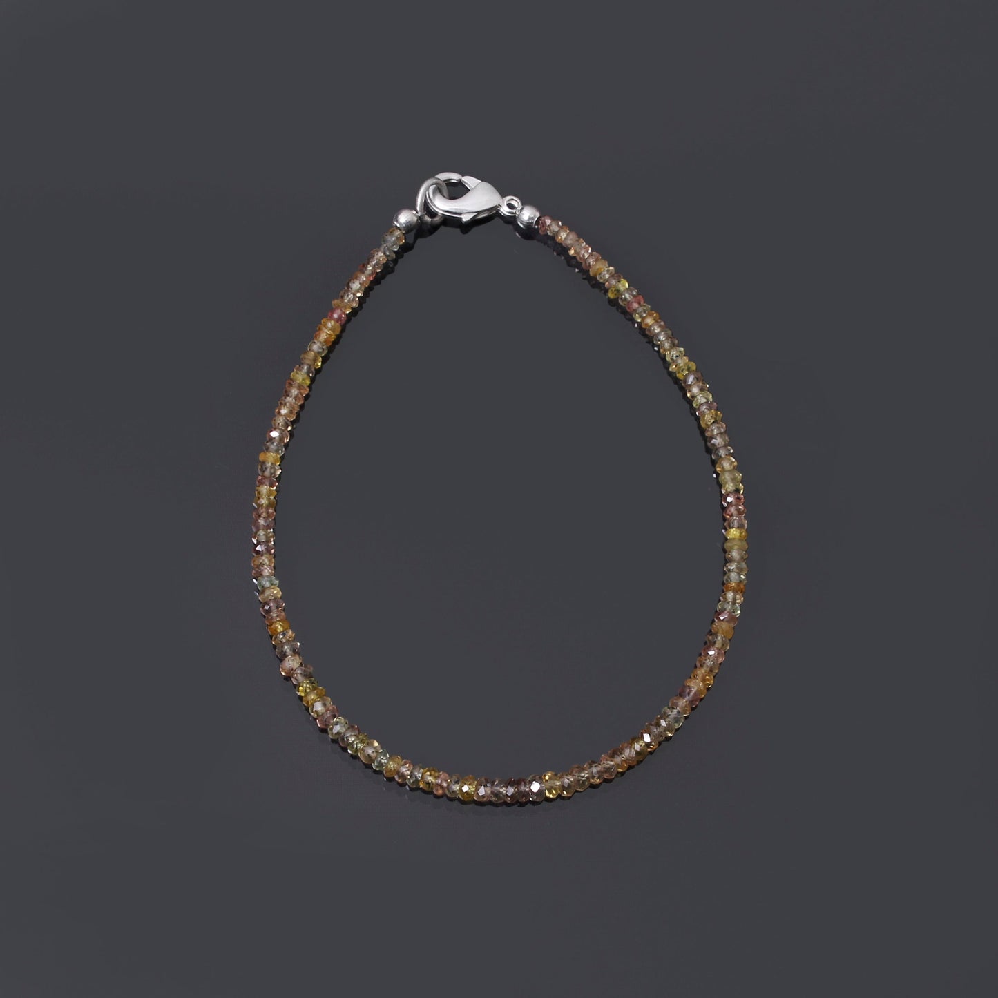 Natural Shaded Sapphire Beaded Necklace | Multi-Color Sapphire Gemstone Jewelry for Elegance & Positive Energy