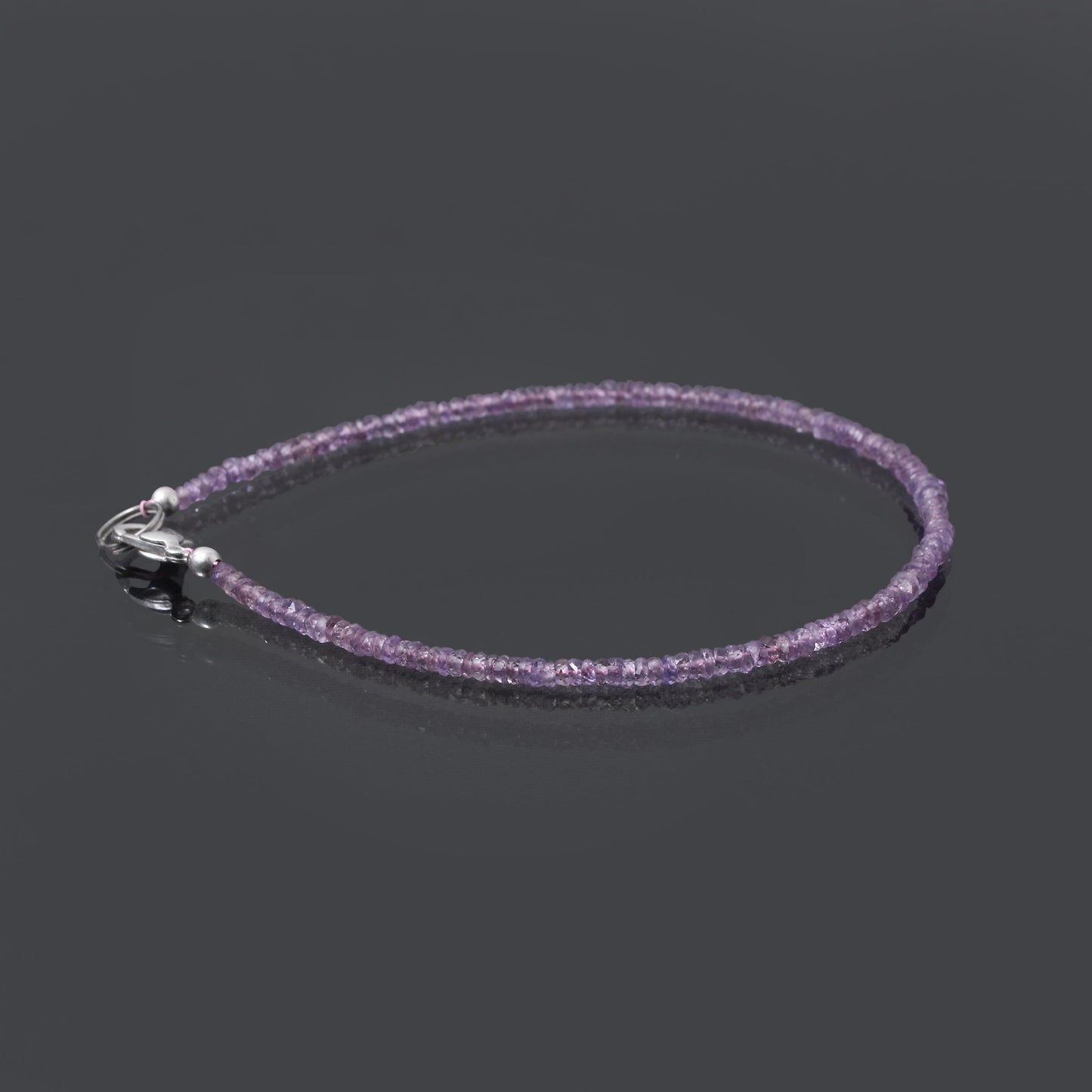 Natural Purple Sapphire Faceted Beaded Necklace – Dainty Handmade Sapphire Gemstone Jewelry | Elegant Feminine Statement Piece