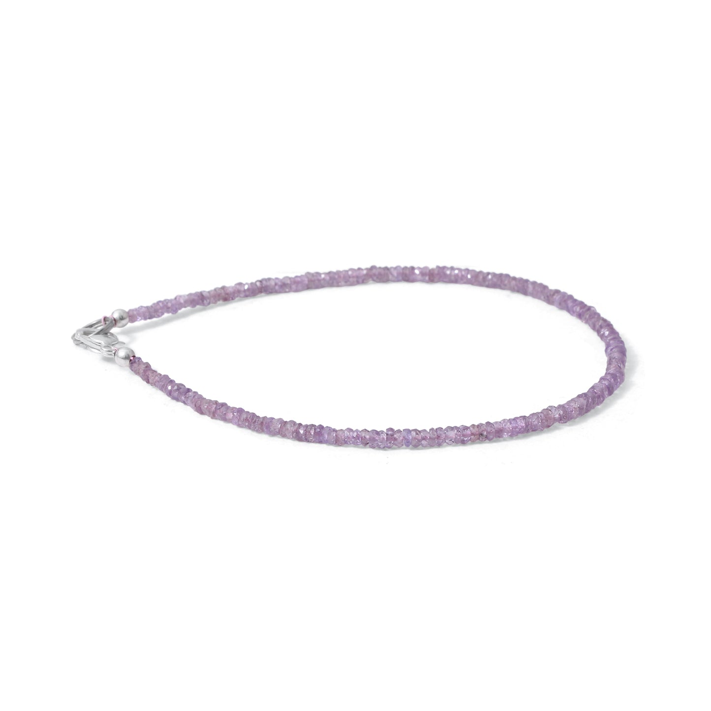 Natural Purple Sapphire Faceted Beaded Necklace – Dainty Handmade Sapphire Gemstone Jewelry | Elegant Feminine Statement Piece