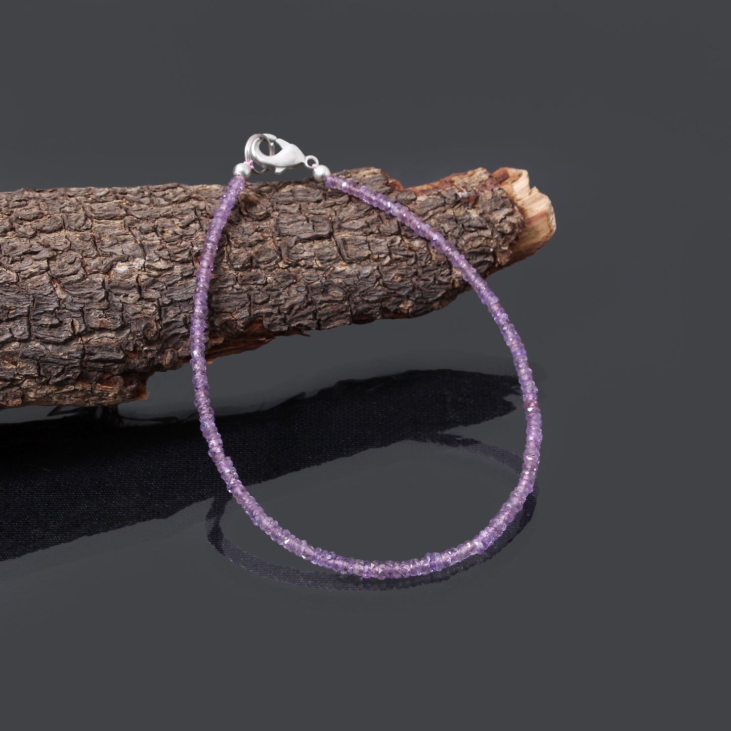 Natural Purple Sapphire Faceted Beaded Necklace – Dainty Handmade Sapphire Gemstone Jewelry | Elegant Feminine Statement Piece