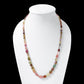Natural Multi Tourmaline Plain Tumble Gemstone Necklace – Multicolor Tourmaline Beaded Statement Jewelry