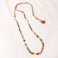 Natural Multi Tourmaline Plain Tumble Gemstone Necklace – Multicolor Tourmaline Beaded Statement Jewelry