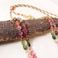 Natural Multi Tourmaline 2-Layer Gemstone Necklace – Plain Tumble Beads (6x8mm–11x15mm) Multi-Color Jewelry