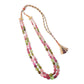 Natural Multi-Color Tourmaline Double Layer Gemstone Necklace – Plain Tumble Beaded Jewelry