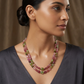 Natural Multi-Color Tourmaline Double Layer Gemstone Necklace – Plain Tumble Beaded Jewelry