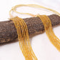 Natural Yellow Sapphire 7-Layer Gemstone Necklace – Faceted Rondelle Beads 2.5–3 mm | Multi-Strand Jewelry