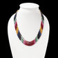 Multi-Precious Gemstone Necklace 5 Layers – Natural Ruby, Emerald, and Sapphire Faceted Rondelle Designer Gemstone Jewelry