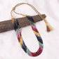 Multi-Precious Gemstone Necklace 5 Layers – Natural Ruby, Emerald, and Sapphire Faceted Rondelle Designer Gemstone Jewelry