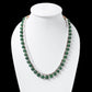 Green Aventurine & Pearl 2-Layer Gemstone Necklace – Plain Oval Muskmelon Beads | Elegant Healing Gemstone Jewelry