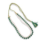 Green Aventurine & Pearl 2-Layer Gemstone Necklace – Plain Oval Muskmelon Beads | Elegant Healing Gemstone Jewelry