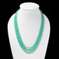 Natural Green Aventurine 5 Layer Gemstone Necklace – Faceted Rondelle Gemstone Beaded Statement Jewelry 3-4 mm