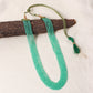 Natural Green Aventurine 5 Layer Gemstone Necklace – Faceted Rondelle Gemstone Beaded Statement Jewelry 3-4 mm