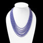 Natural Tanzanite 7 Layers  Gemstone Necklace – Faceted Rondelle Handmade Statement Jewelry