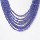 Natural Tanzanite 7 Layers  Gemstone Necklace – Faceted Rondelle Handmade Statement Jewelry