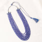 Natural Tanzanite 7 Layers  Gemstone Necklace – Faceted Rondelle Handmade Statement Jewelry