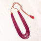Handcrafted Natural Ruby Necklace – 6 Layer Faceted Rondelle Gemstone Elegant Jewelry for Women