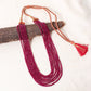 Handcrafted Natural Ruby Necklace – 6 Layer Faceted Rondelle Gemstone Elegant Jewelry for Women