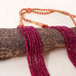 Handcrafted Natural Ruby Necklace – 6 Layer Faceted Rondelle Gemstone Elegant Jewelry for Women