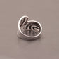 Elegant Bypass Design Sterling Silver Ring – Modern Open Curve Band