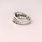 925 Sterling Silver Textured Hole Design Ring – Modern Minimalist Statement Jewelry