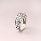 925 Sterling Silver Textured Hole Design Ring – Modern Minimalist Statement Jewelry