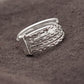925 Sterling Silver Stylish Wire Wrapped Ring – Textured Silver Design for Modern Minimalist Look