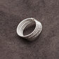 925 Sterling Silver Stylish Wire Wrapped Ring – Textured Silver Design for Modern Minimalist Look