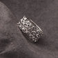 925 Sterling Silver Swirl Pattern Ring – Artistic Filigree Design for Timeless Elegance